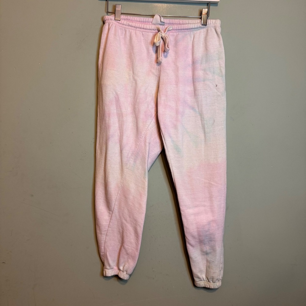 Dreamsicle Pink Tie Dye Joggers Medium Pastel Sweatpants